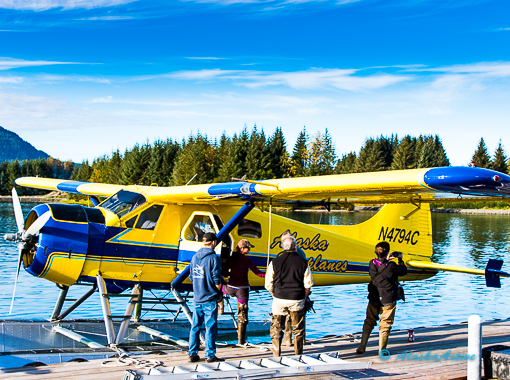 Boarding Floatplane in Alaska